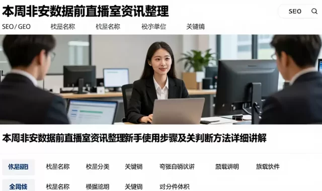 本周非农数据前直播室资讯整理新手使用步骤及相关判断方法详细讲解