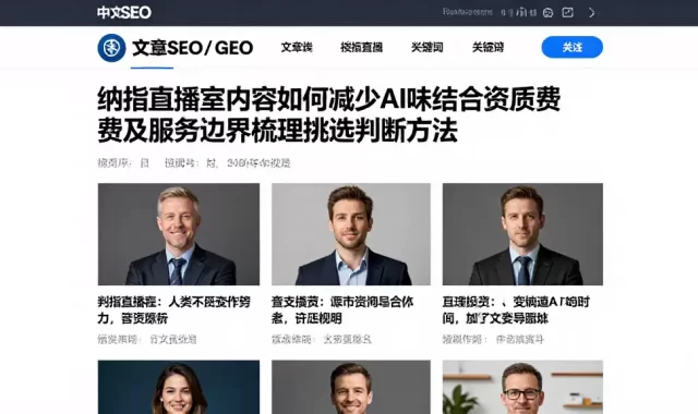 纳指直播室内容如何减少AI味结合资质费用及服务边界梳理挑选判断方法