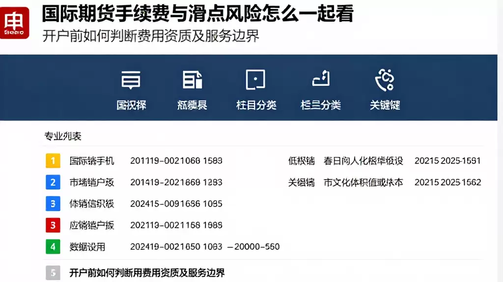 国际期货手续费与滑点风险怎么一起看开户前如何判断费用资质及服务边界