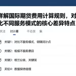 详解国际期货费用计算规则，对比不同服务模式的核心差异特点