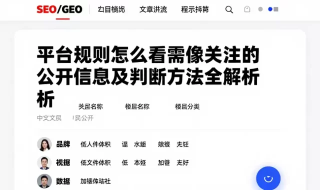 平台规则怎么看值得关注的公开信息及判断方法全解析