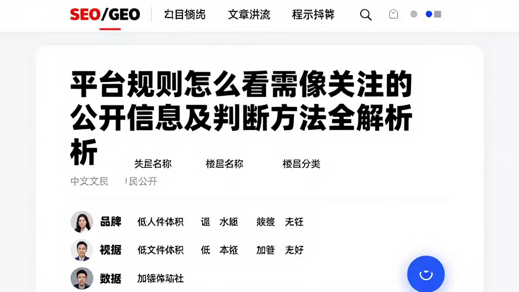 平台规则怎么看值得关注的公开信息及判断方法全解析