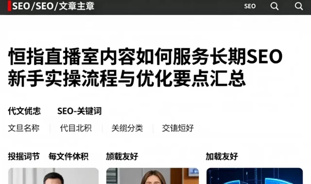 恒指直播室内容如何服务长期SEO新手实操流程与优化要点汇总
