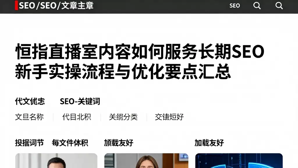 恒指直播室内容如何服务长期SEO新手实操流程与优化要点汇总