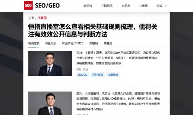 恒指直播室怎么查看相关基础规则梳理值得关注的有效公开信息与判断方法