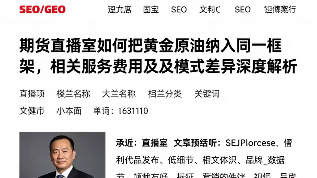 期货直播室如何把黄金原油纳入同一框架，相关服务费用及模式差异深度解析