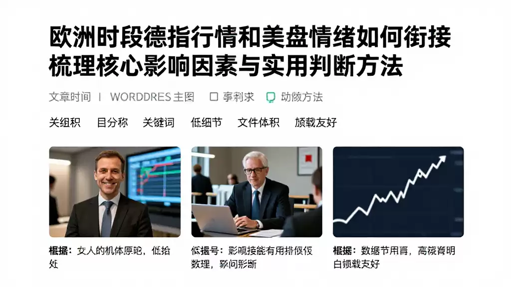 欧洲时段德指行情和美盘情绪如何衔接梳理核心影响因素与实用判断方法