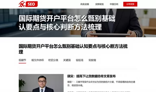 国际期货开户平台怎么甄别基础认知要点与核心判断方法梳理