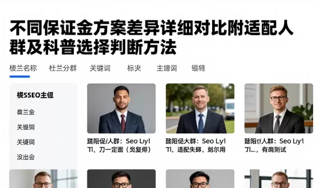 不同保证金方案差异详细对比附适配人群及科学选择判断方法