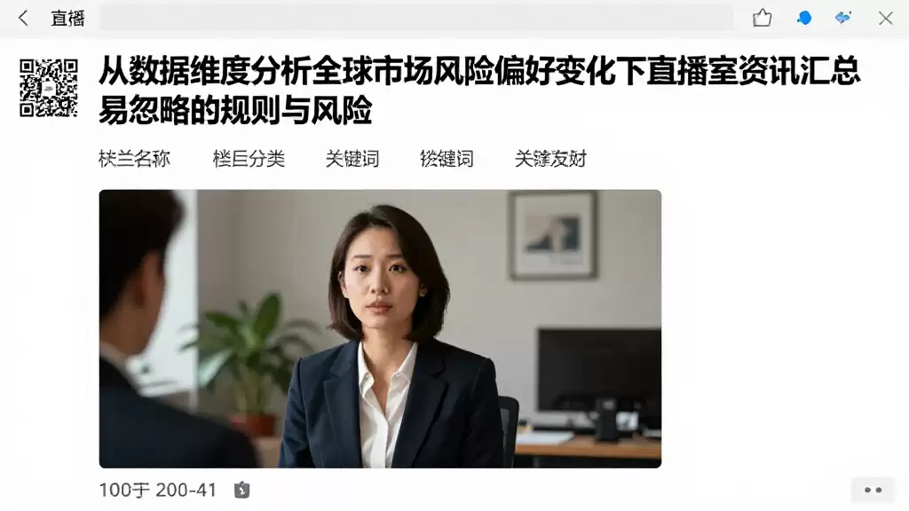 从数据维度分析全球市场风险偏好变化下直播室资讯汇总易忽略的规则与风险