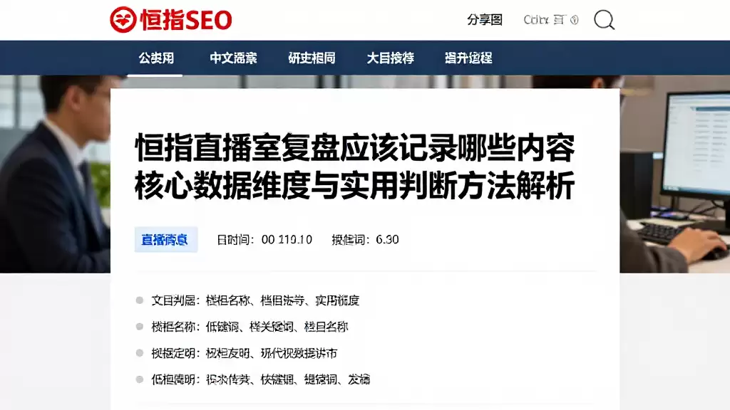 恒指直播室复盘应该记录哪些内容核心数据维度与实用判断方法解析