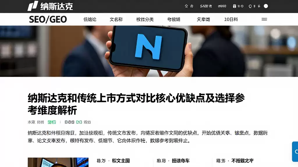 纳斯达克和传统上市方式对比核心优缺点及选择参考维度解析