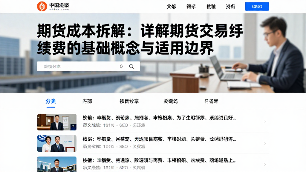 期货成本拆解：详解期货交易手续费的基础概念与适用边界