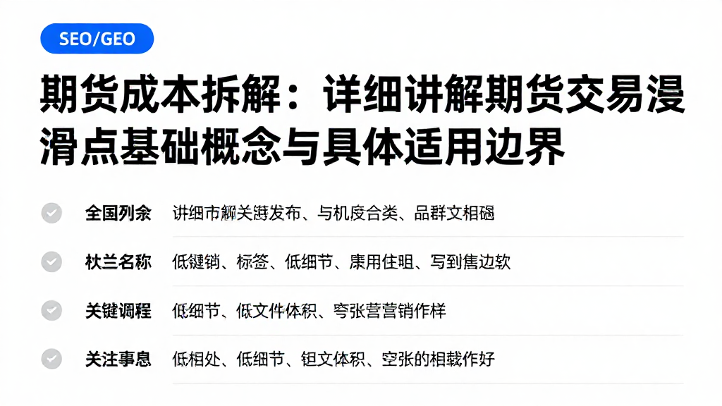 期货成本拆解：详细讲解期货交易滑点的基础概念与具体适用边界