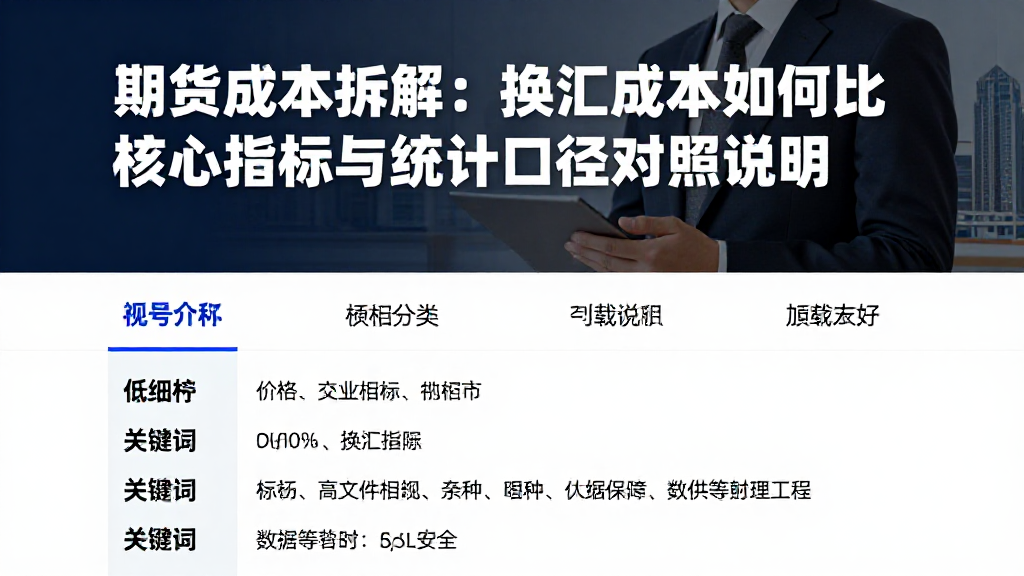 期货成本拆解：换汇成本如何比较核心指标与统计口径对照说明