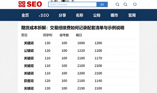 期货成本拆解：交易手续费如何记录配套清单与示例说明