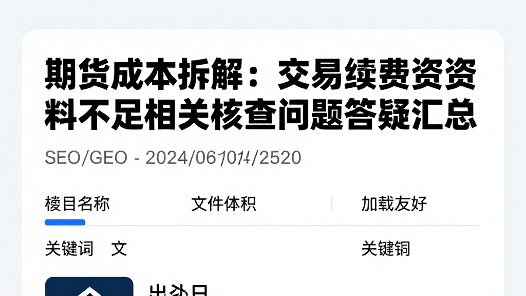 期货成本拆解：交易手续费资料不足相关核查问题答疑汇总